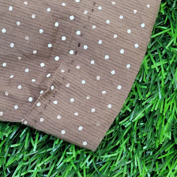 Vintage 90s Polka-Dot Disco Button Shirt Medium 18x27 Brown - Picture 10 of 11